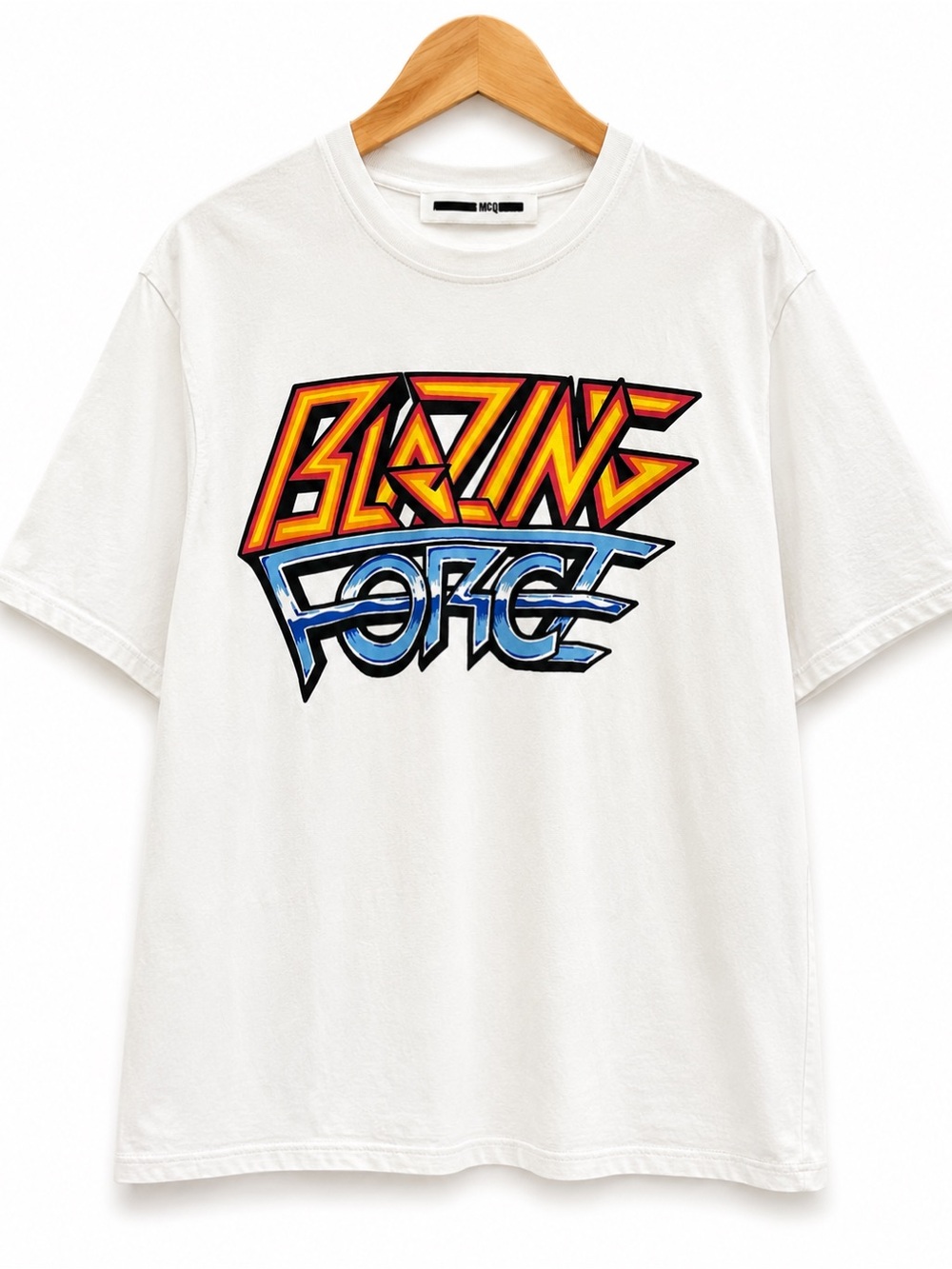 Alexander McQueen White Graphic 'Blazing Force' Short Sleeve Tee